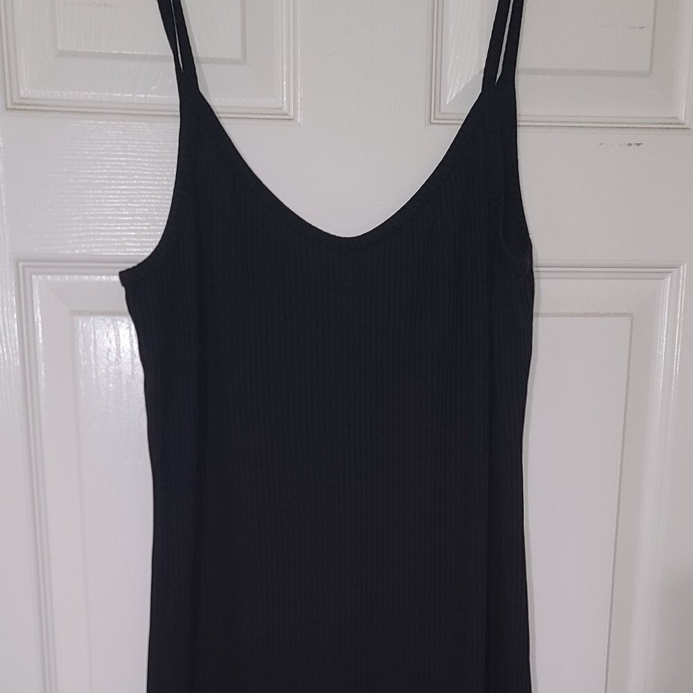 Fabletics Aubrey Rib Dress, Black, Size L.